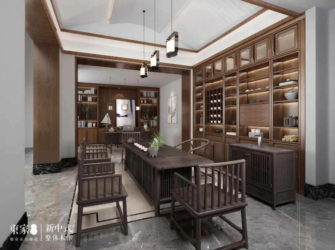 新中式案例 | 650m2中式院墅,閑聽花靜鳥喧,這樣的設計才有生活趣味